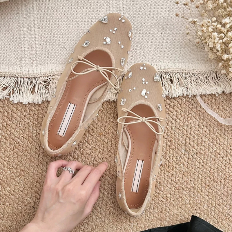 Mule Slip On - Diamond Luxury Mesh Mules Sandals Women