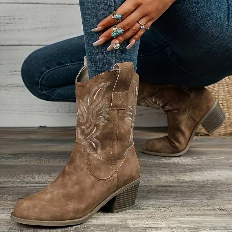 Western Cowgirl Boot - Womens Western Cowboy Boots Mid Calf