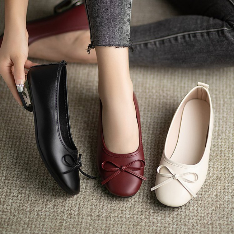 Women Shoes Black - Elegant Bowknot Flat Shoes for Women,