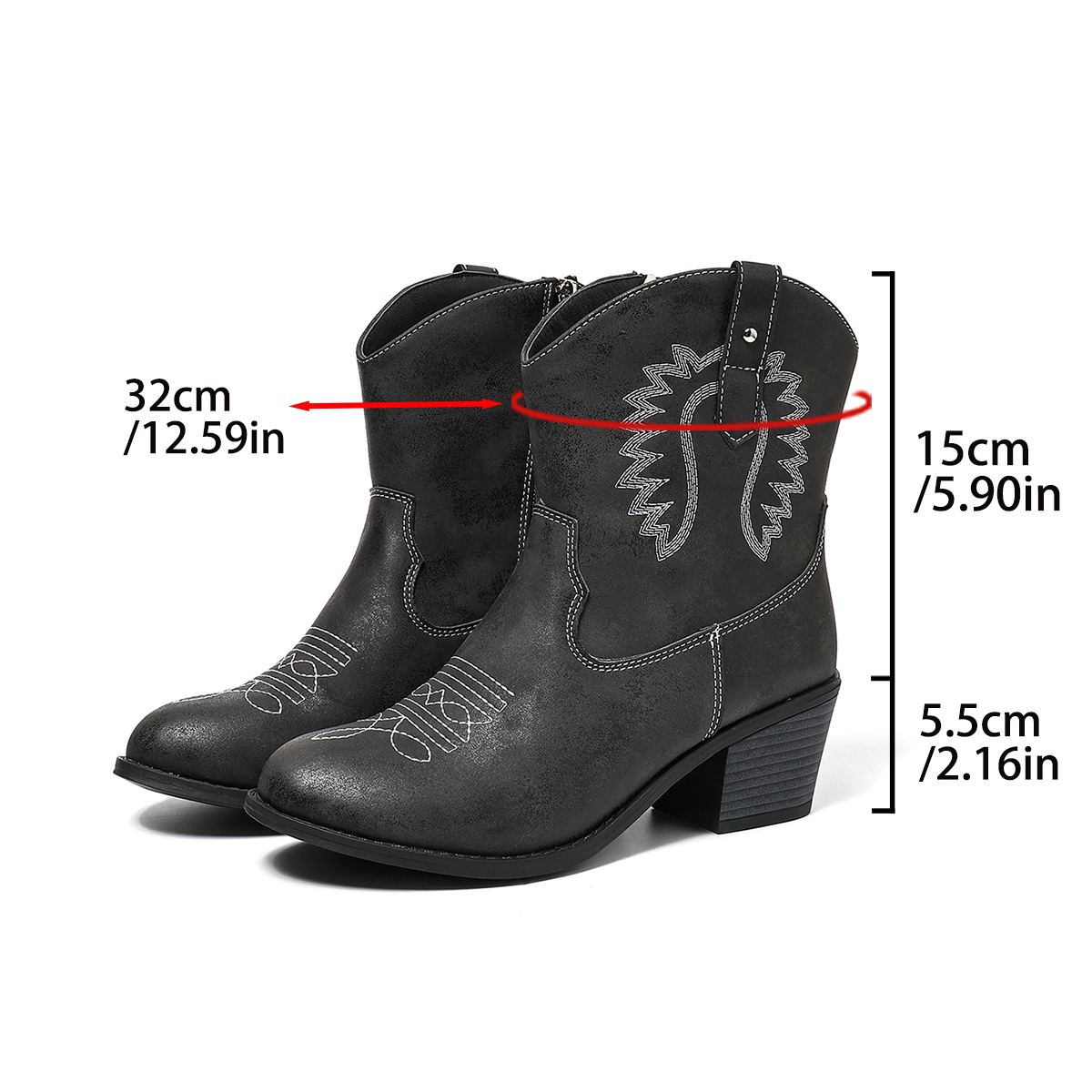 Women's Boots, Large Size, Wes - Western Cowgirl Boot บทวิจารณ์และราคา