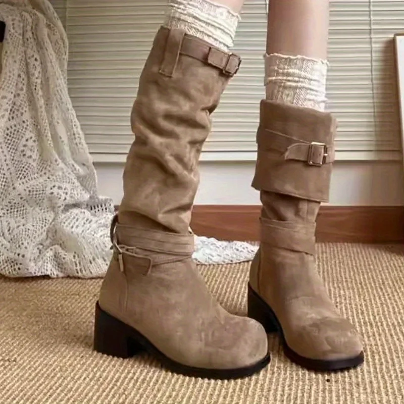 2026 New Retro Autumn Winter N - Western Cowgirl Boot บทวิจารณ์และราคา
