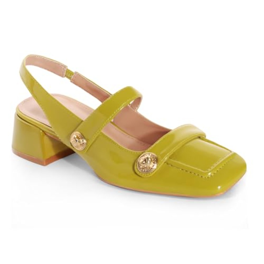 Slingback Mary Jane Heels for  - Low Block Heel Pump บทวิจารณ์และราคา