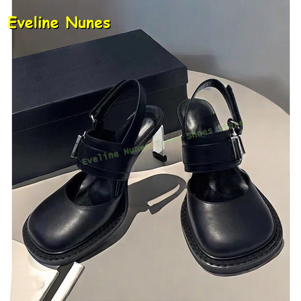 Women's Black Square Toe Buckl - Mule Slip On บทวิจารณ์และราคา