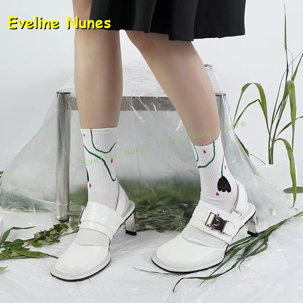 Women's Black Square Toe Buckl - Mule Slip On บทวิจารณ์และราคา