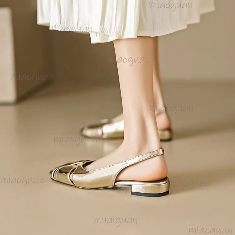 Cover Toe Low Heel Pumps Women - Mule Slip On บทวิจารณ์และราคา