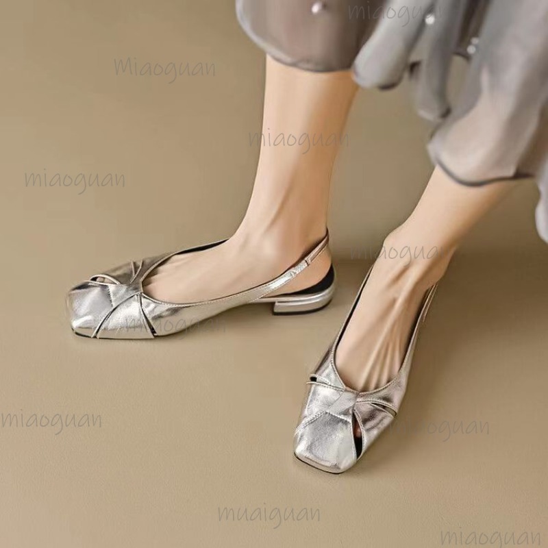 Cover Toe Low Heel Pumps Women - Mule Slip On บทวิจารณ์และราคา
