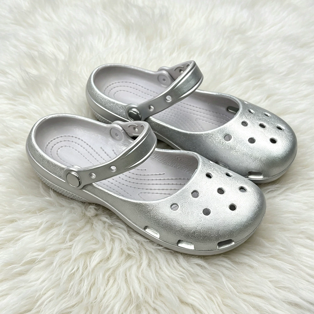 Summer New Silver Slip-on Clog - Mule Slip On บทวิจารณ์และราคา