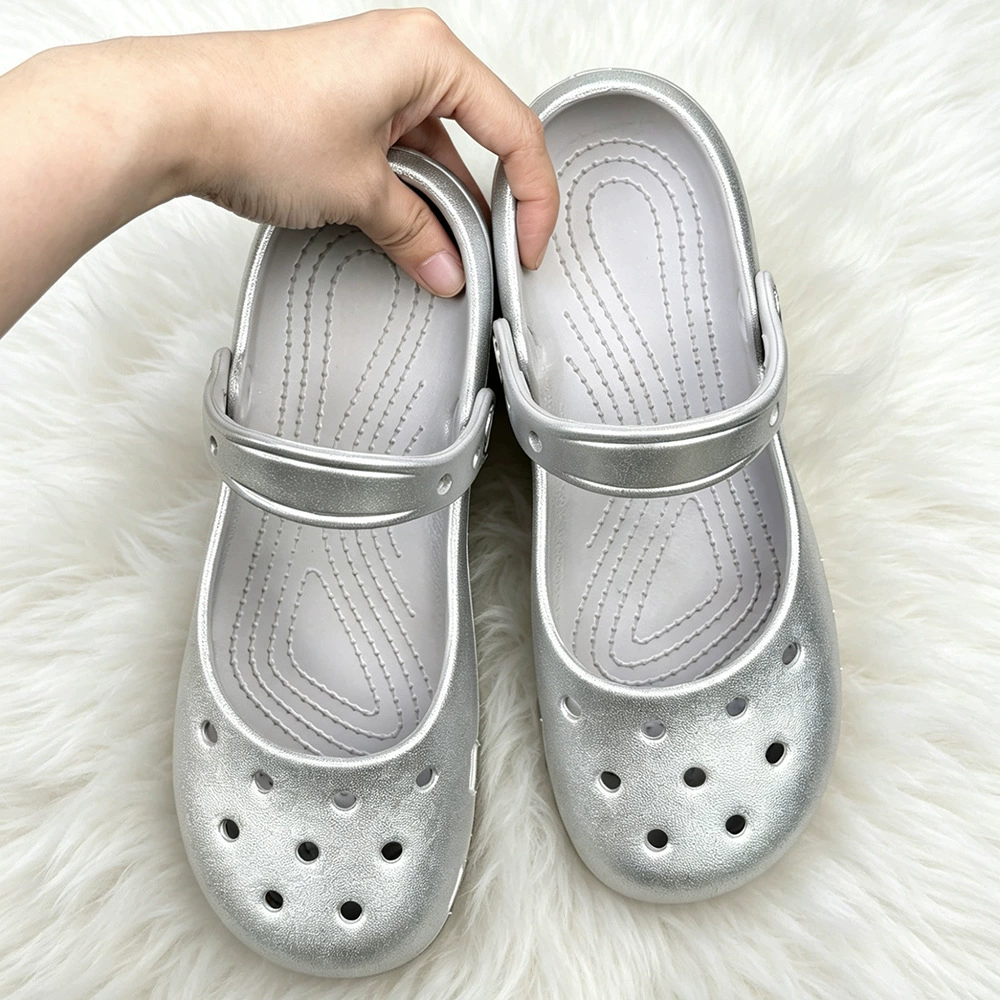 Summer New Silver Slip-on Clog - Mule Slip On บทวิจารณ์และราคา