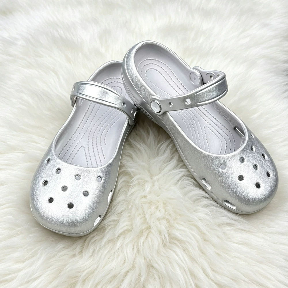 Summer New Silver Slip-on Clog - Mule Slip On บทวิจารณ์และราคา