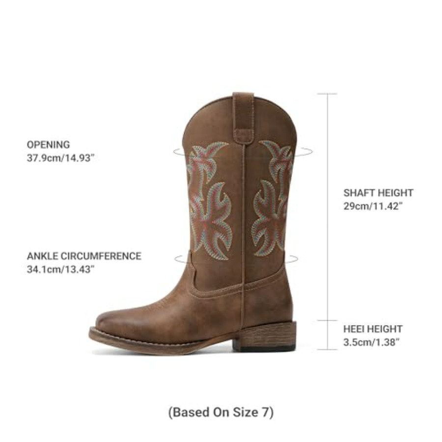 DREAM PAIRS Cowboy Cowgirl Boo - Western Cowgirl Boot บทวิจารณ์และราคา