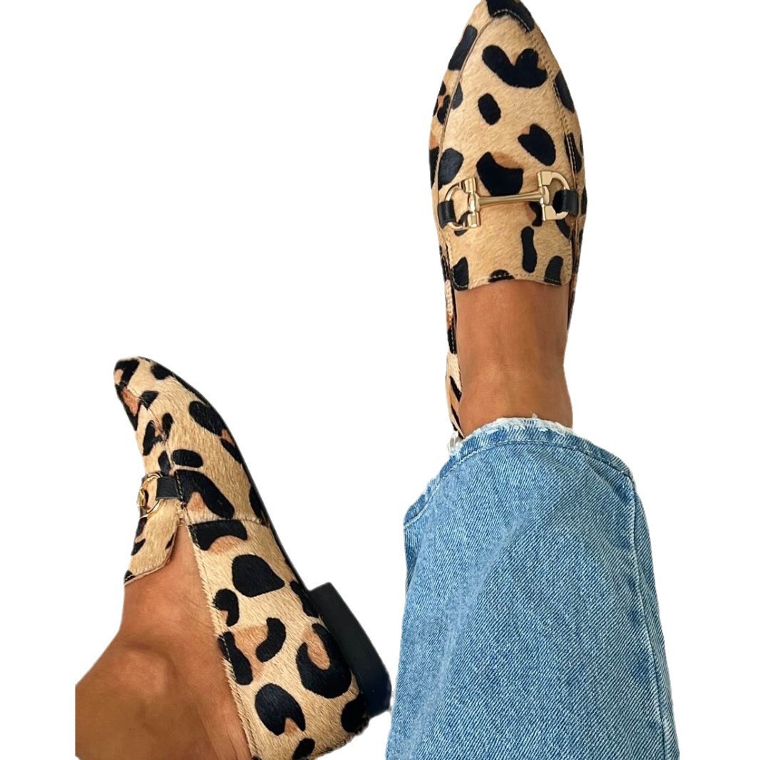 Large Size 40-43 Leopard Print - Mule Slip On บทวิจารณ์และราคา