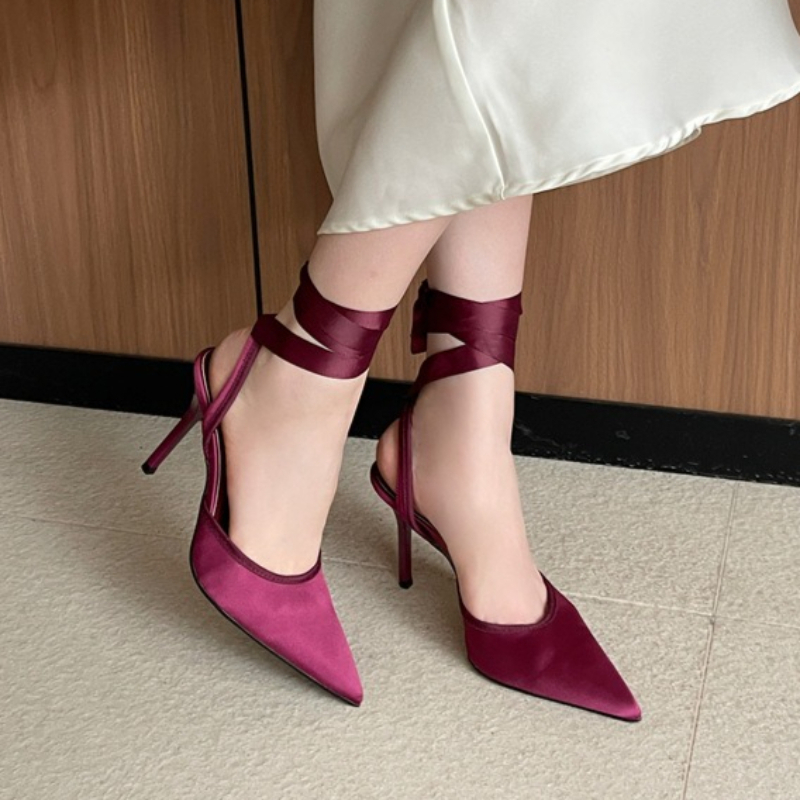 Snake Satin Ankle Strap Luxury - Women Shoes Luxury Brand บทวิจารณ์และราคา