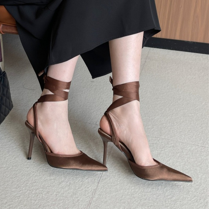 Snake Satin Ankle Strap Luxury - Women Shoes Luxury Brand บทวิจารณ์และราคา