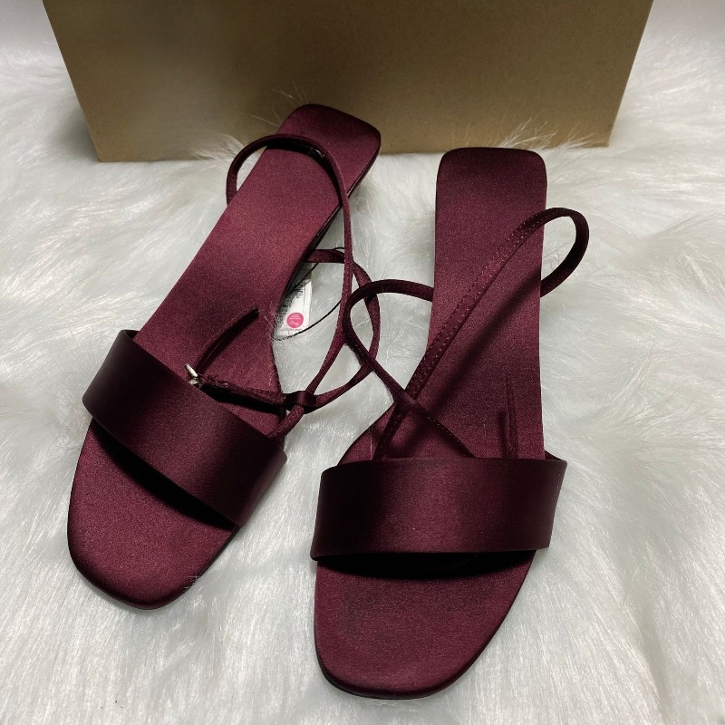 Luxury Satin Ankle Strap Low H - Women Shoes Luxury Brand บทวิจารณ์และราคา