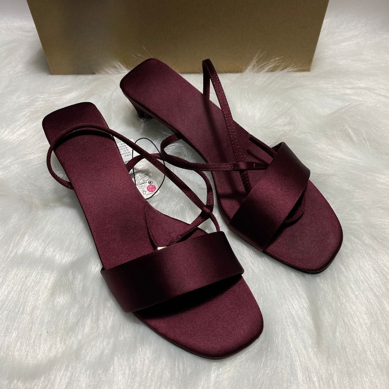Luxury Satin Ankle Strap Low H - Women Shoes Luxury Brand บทวิจารณ์และราคา