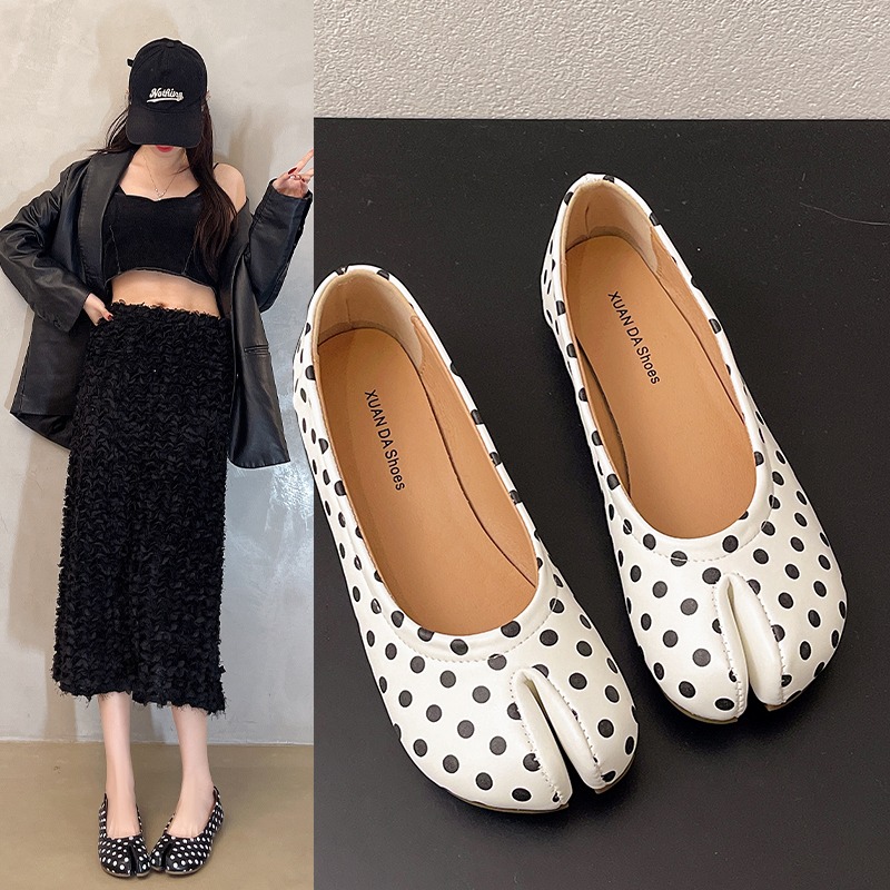 Women Split Toe Flats Polka Do - Women'S Shoes For Standing All Day บทวิจารณ์และราคา