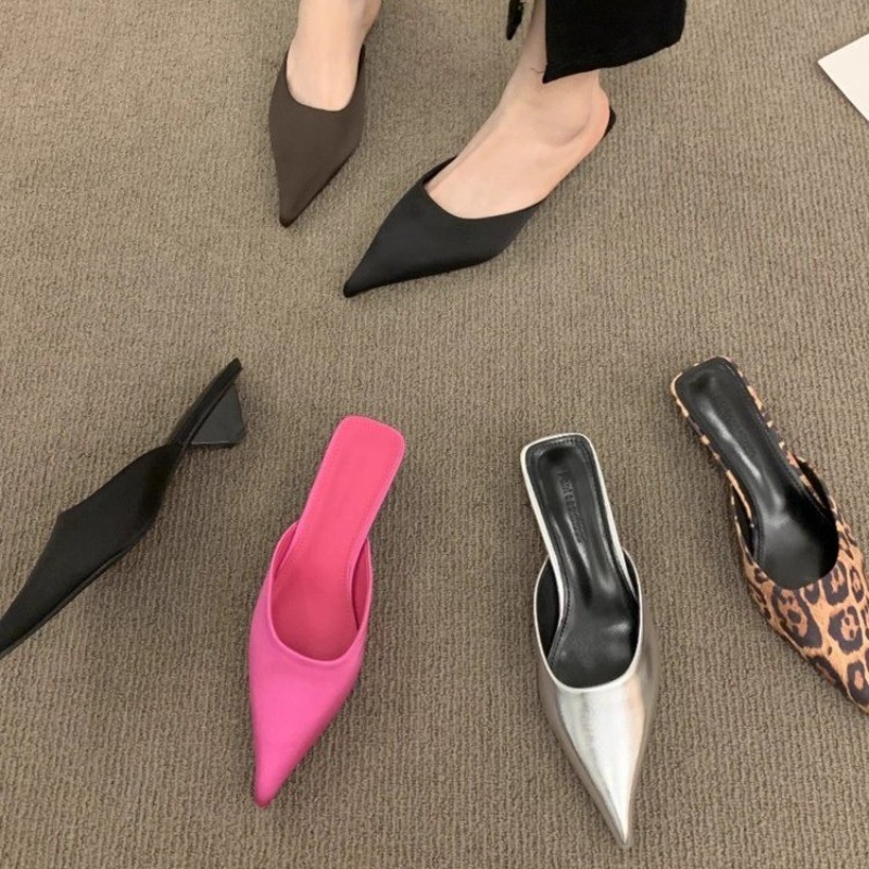 New Luxury Pointed Toe Women M - Mule Slip On บทวิจารณ์และราคา