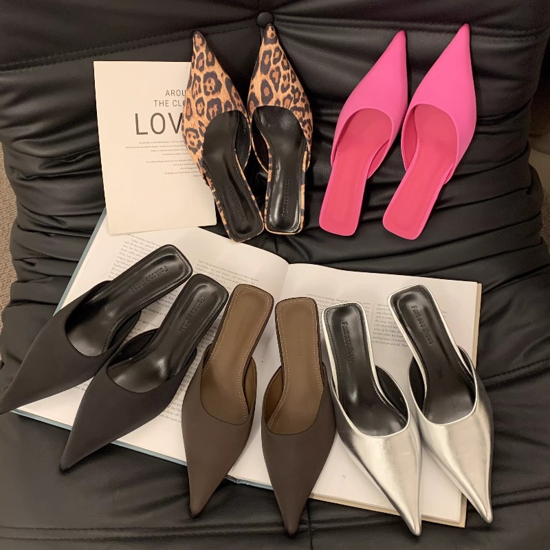 New Luxury Pointed Toe Women M - Mule Slip On บทวิจารณ์และราคา
