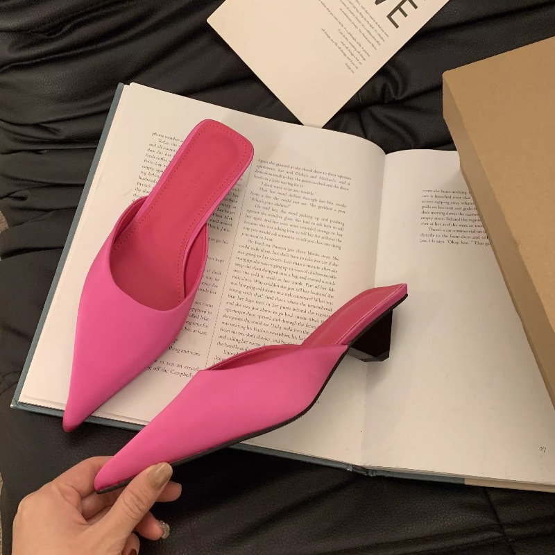 New Luxury Pointed Toe Women M - Mule Slip On บทวิจารณ์และราคา