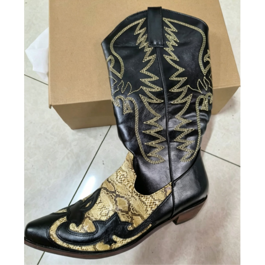 Embroidered Western Cowboy Boo - Western Cowgirl Boot บทวิจารณ์และราคา