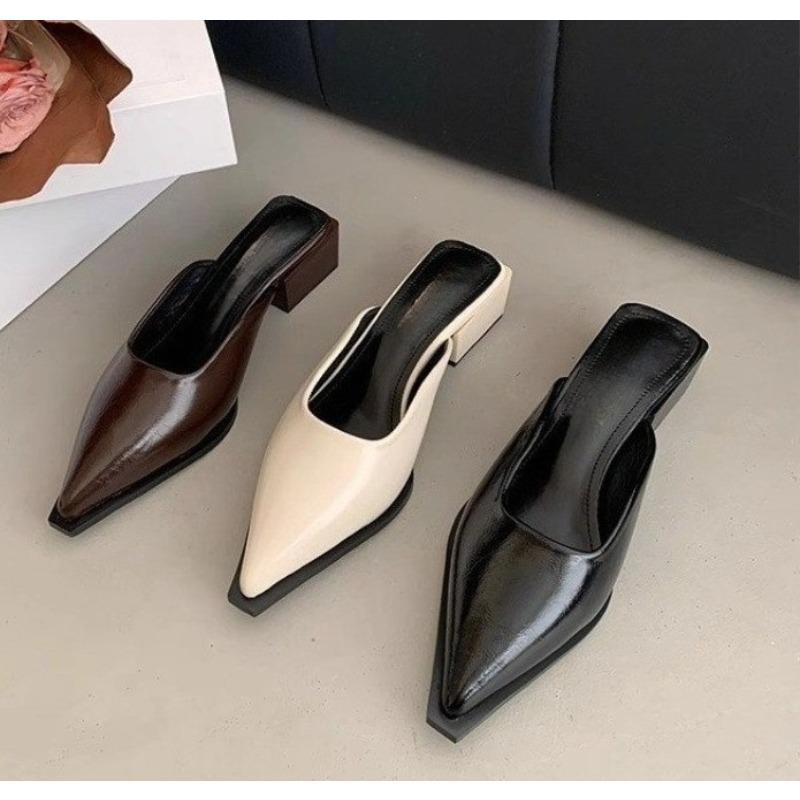 New Mid Heel Slippers Close To - Mule Slip On บทวิจารณ์และราคา