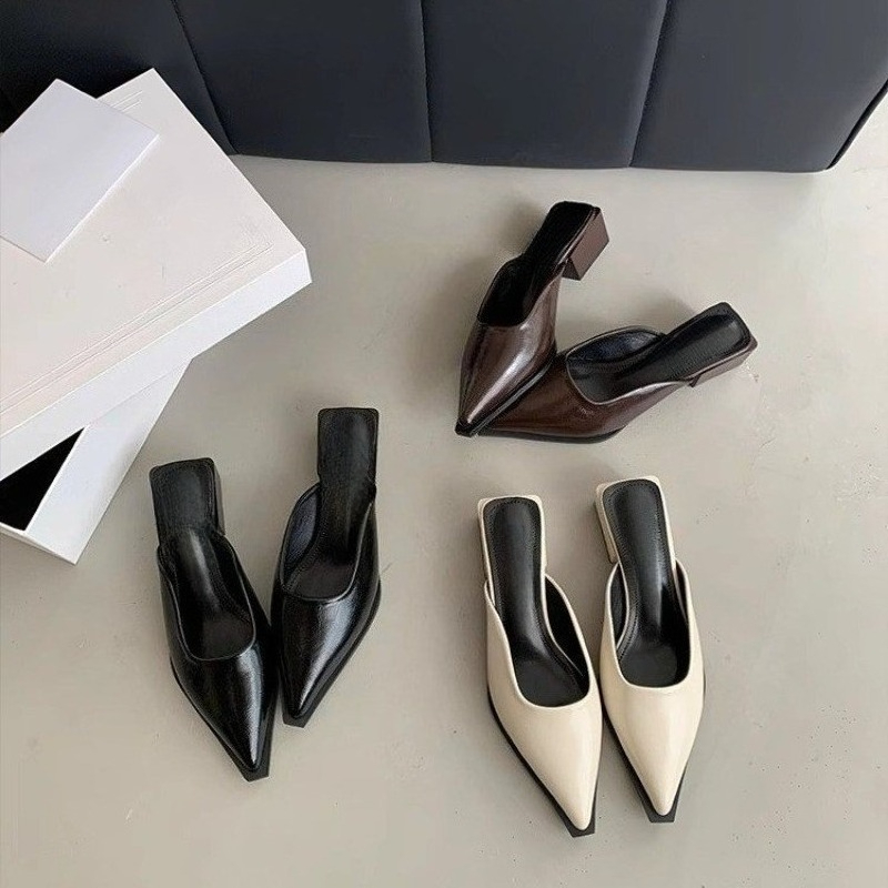 New Mid Heel Slippers Close To - Mule Slip On บทวิจารณ์และราคา