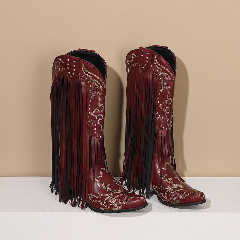 Western Cowboy Mid-calf Boots  - Western Cowgirl Boot บทวิจารณ์และราคา