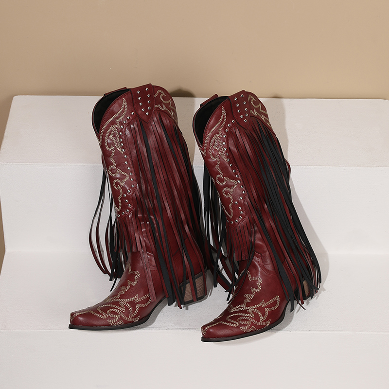 Western Cowboy Mid-calf Boots  - Western Cowgirl Boot บทวิจารณ์และราคา