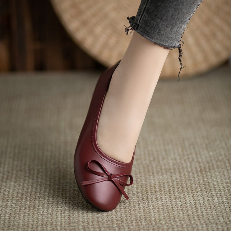 Elegant Bowknot Flat Shoes for - Women Shoes Black บทวิจารณ์และราคา