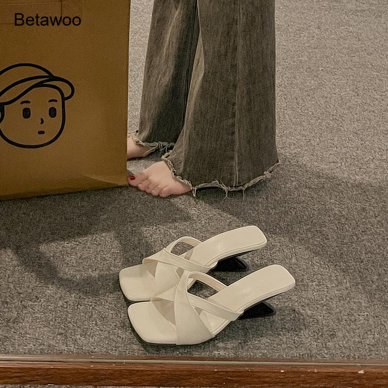 Women's Curved Block Heel Mule - Mule Slip On บทวิจารณ์และราคา