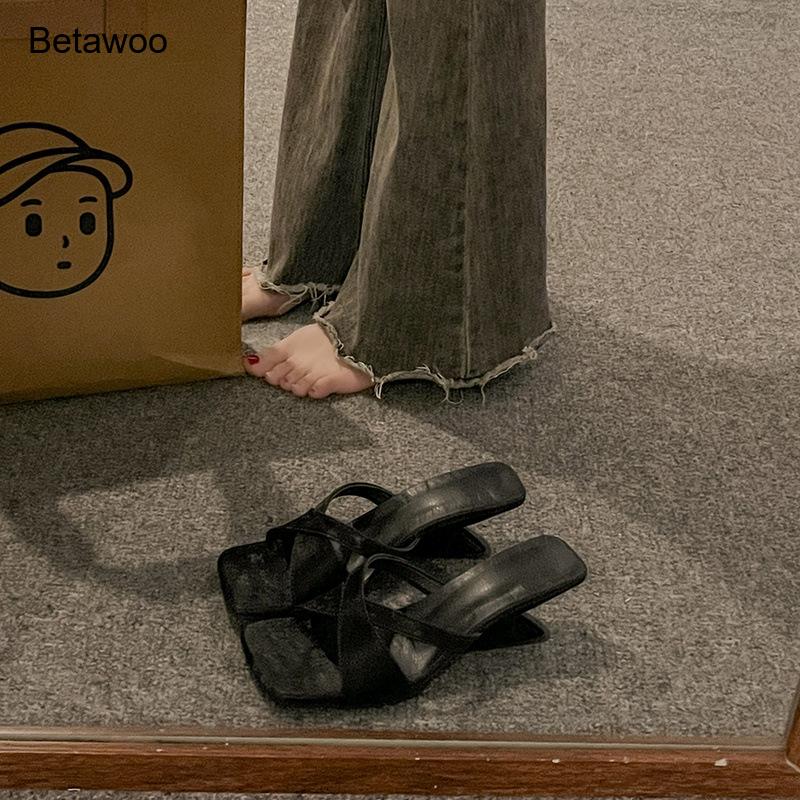Women's Curved Block Heel Mule - Mule Slip On บทวิจารณ์และราคา