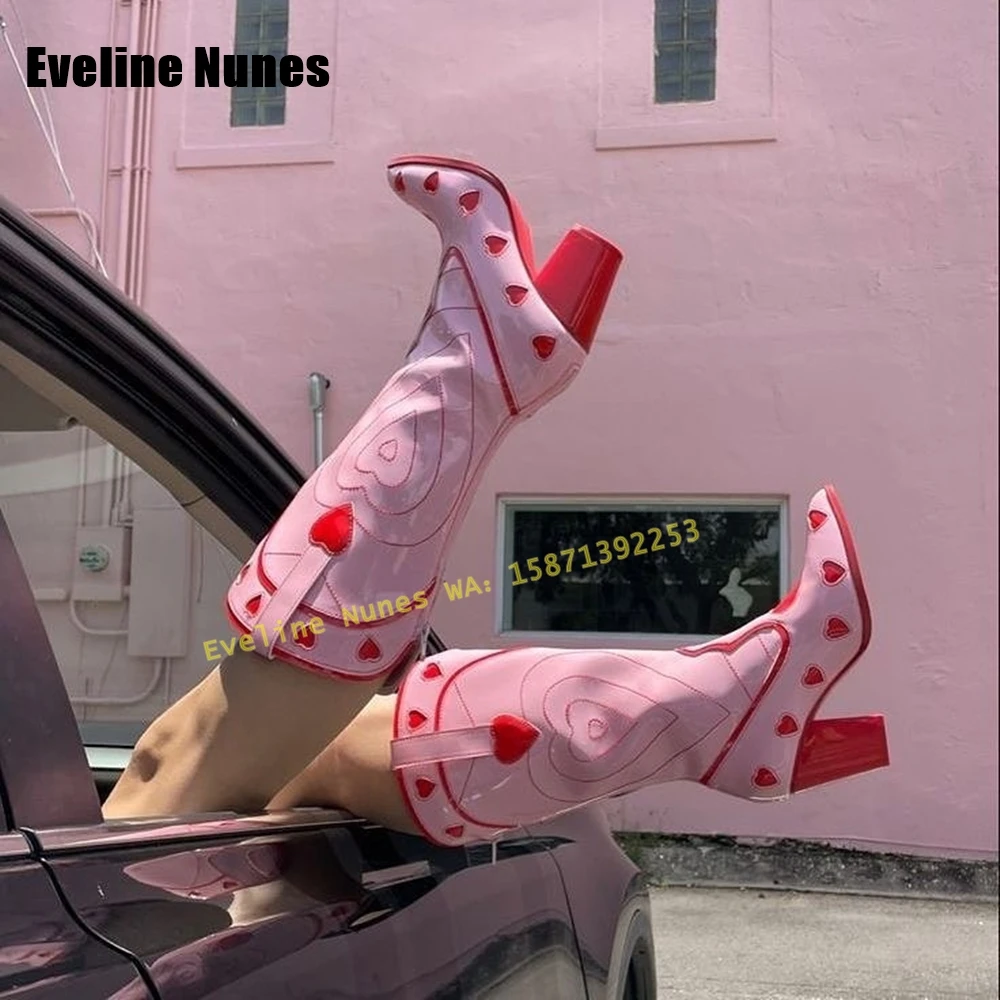 Pink Heart Space Cowgirl Boots - Western Cowgirl Boot บทวิจารณ์และราคา