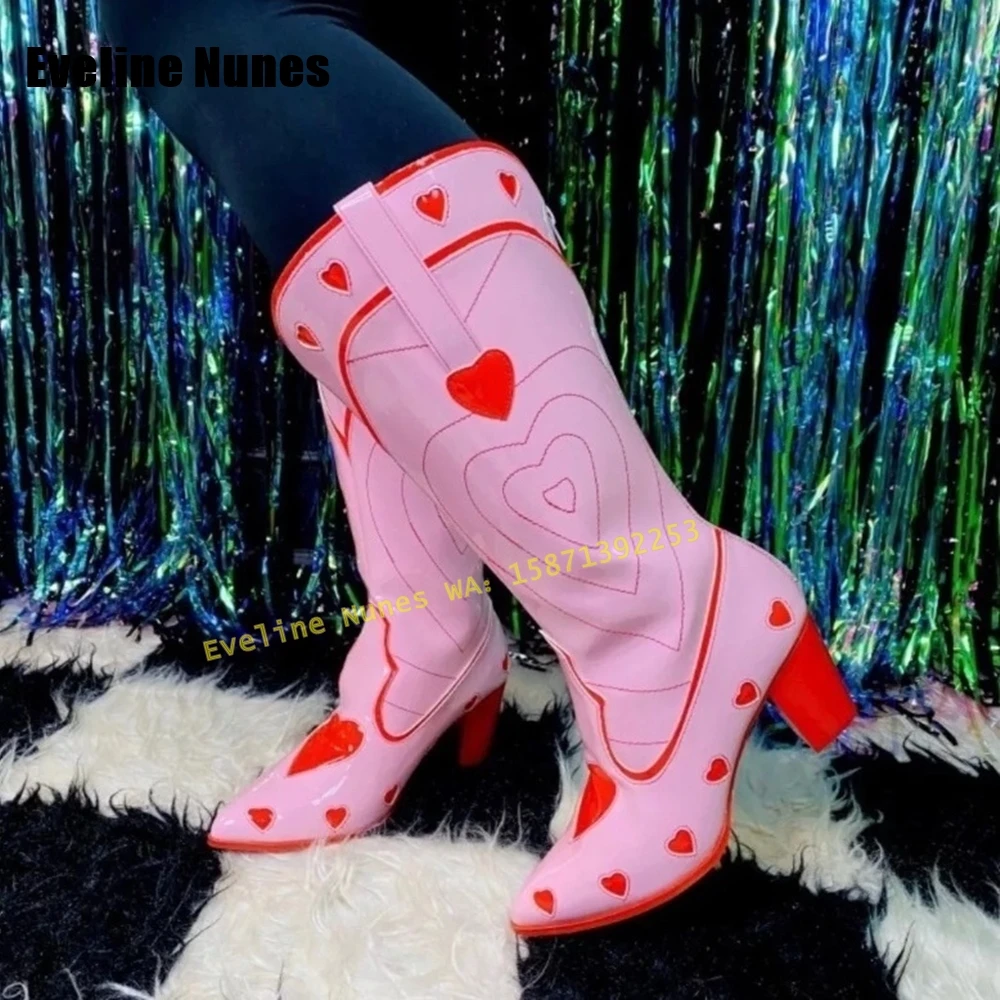 Pink Heart Space Cowgirl Boots - Western Cowgirl Boot บทวิจารณ์และราคา