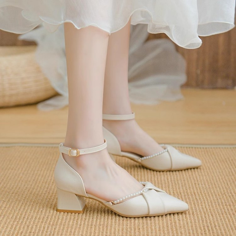 Pearl Ankle Strap High Heels 2 - Women'S Shoes For Wide Feet บทวิจารณ์และราคา