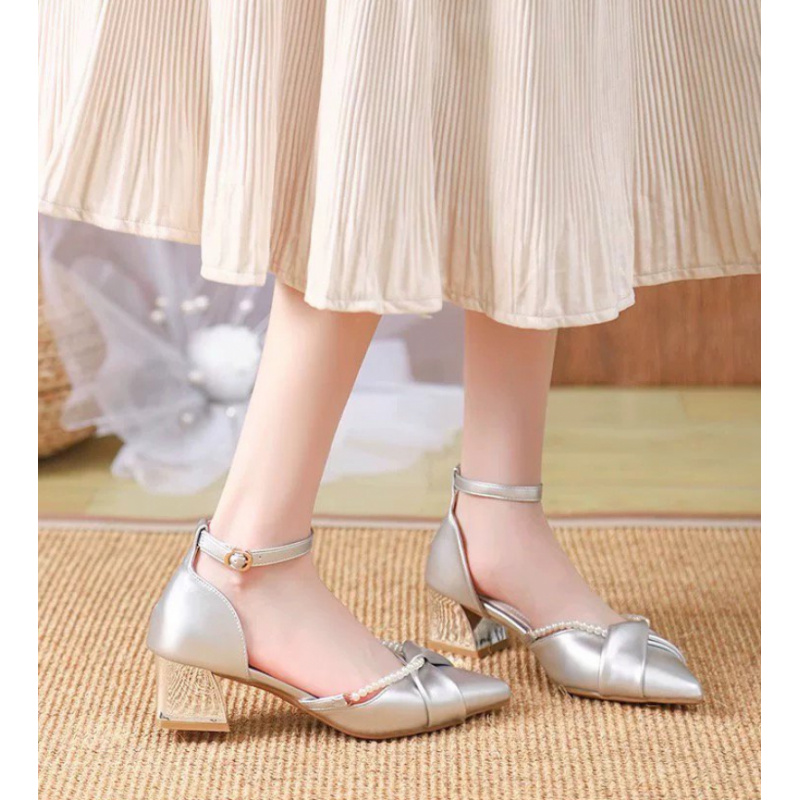 Pearl Ankle Strap High Heels 2 - Women'S Shoes For Wide Feet บทวิจารณ์และราคา