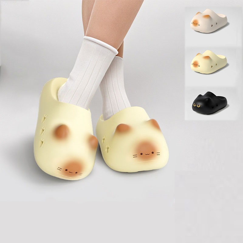 New creative black cat slipper - Women Shoes Black บทวิจารณ์และราคา