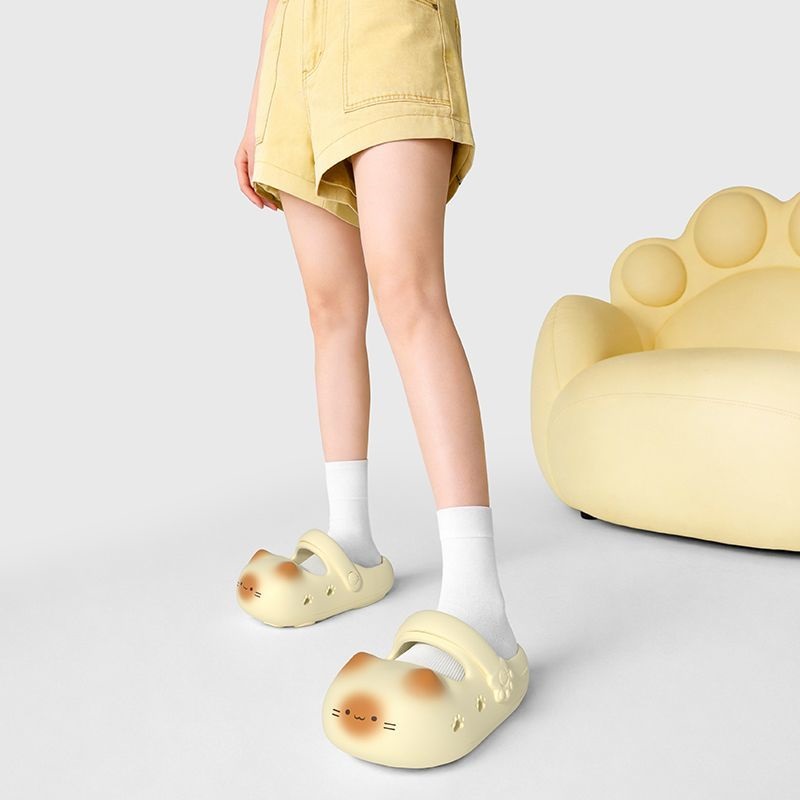 New creative black cat slipper - Women Shoes Black บทวิจารณ์และราคา