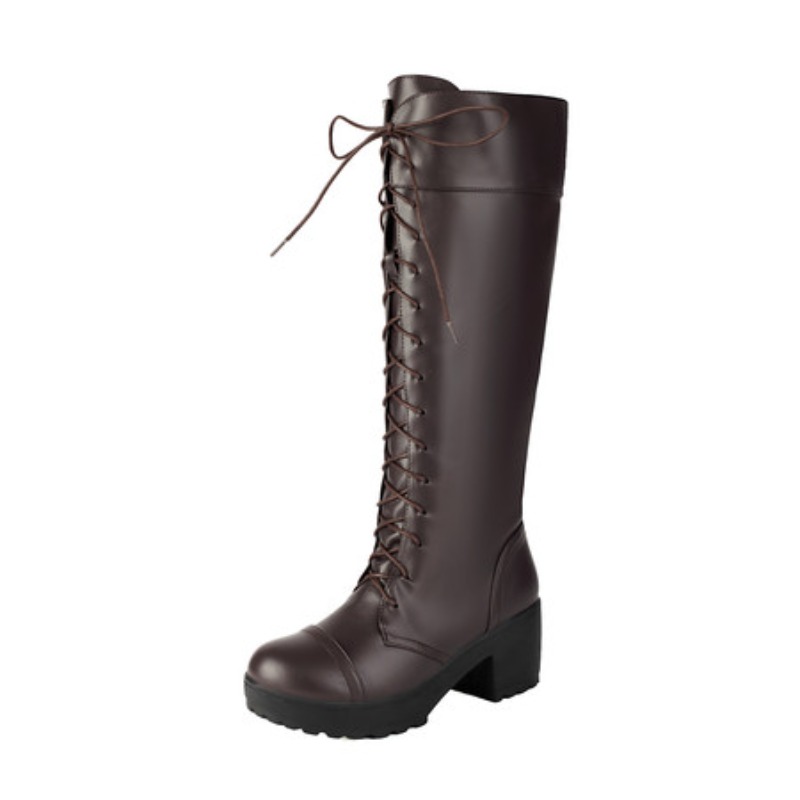 Womens Knee High Lace Up Comba - Women'S Shoes For Fall บทวิจารณ์และราคา