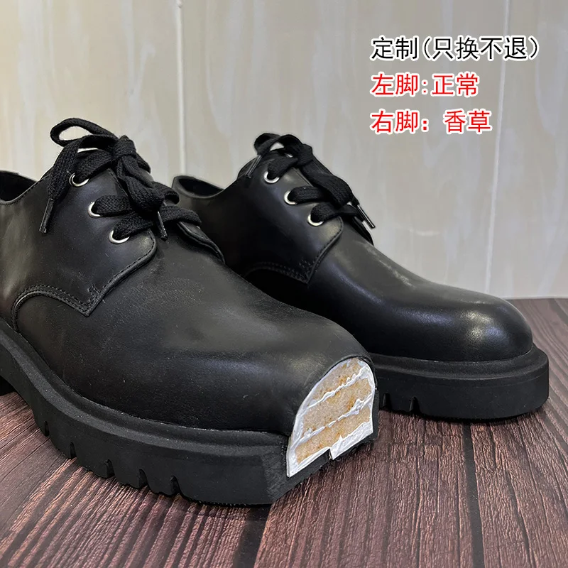 Cake Thick Bottom Derby Shoes  - Women Shoes Black บทวิจารณ์และราคา